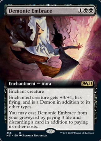 Demonic Embrace (Extended Art) [Core Set 2021] | Mega City Incorporated