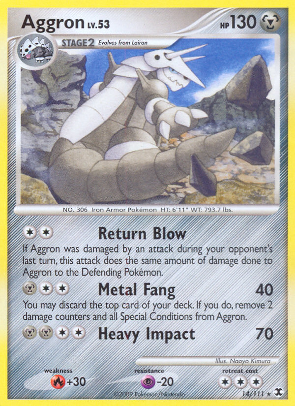 Aggron (14/111) [Platinum: Rising Rivals] | Mega City Incorporated