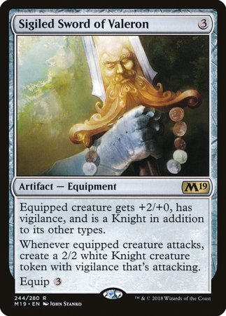 Sigiled Sword of Valeron [Core Set 2019] | Mega City Incorporated