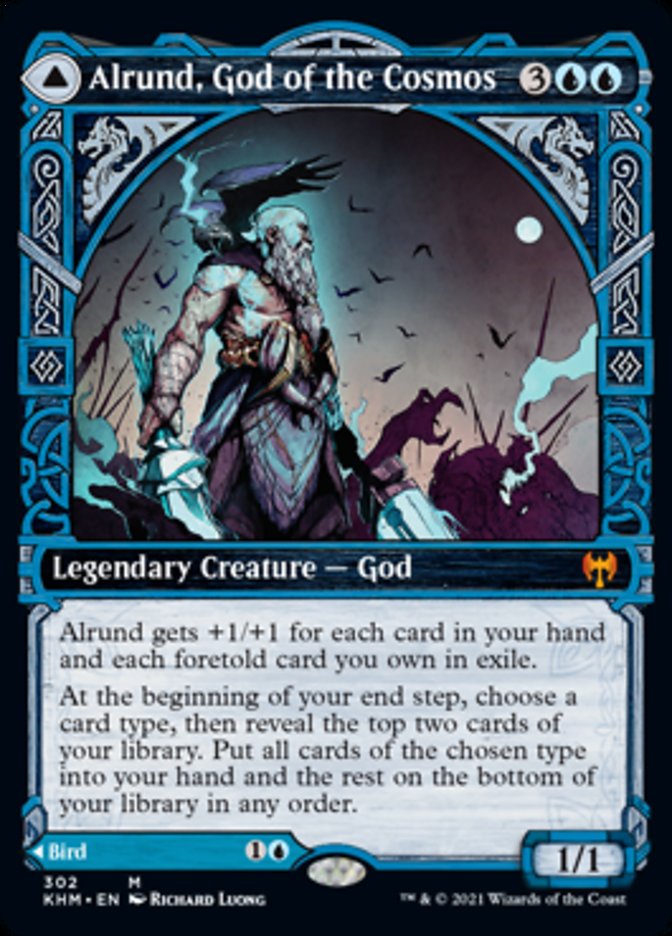 Alrund, God of the Cosmos // Hakka, Whispering Raven (Showcase) [Kaldheim] | Mega City Incorporated