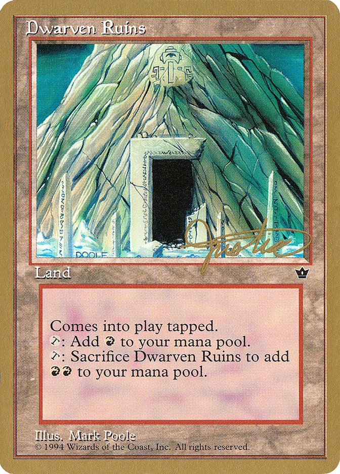 Dwarven Ruins (Mark Justice) [Pro Tour Collector Set] | Mega City Incorporated