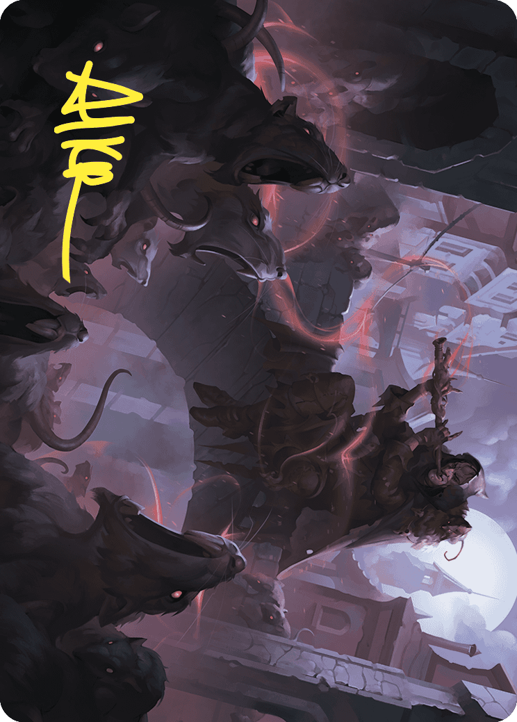Gnawing Crescendo Art Card (Gold-Stamped Signature) [Wilds of Eldraine Art Series] | Mega City Incorporated