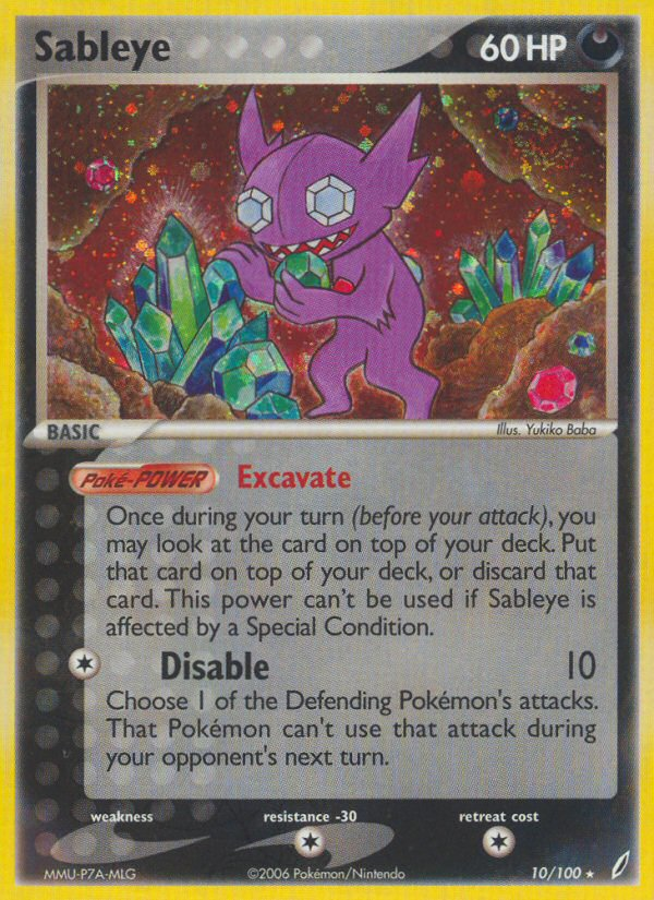 Sableye (10/100) [EX: Crystal Guardians] | Mega City Incorporated