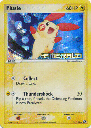 Plusle (39/106) (Stamped) [EX: Emerald] | Mega City Incorporated