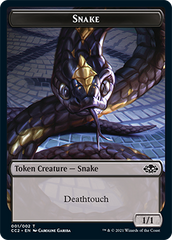 Snake // Zombie Double-sided Token [Commander Collection: Black Tokens] | Mega City Incorporated