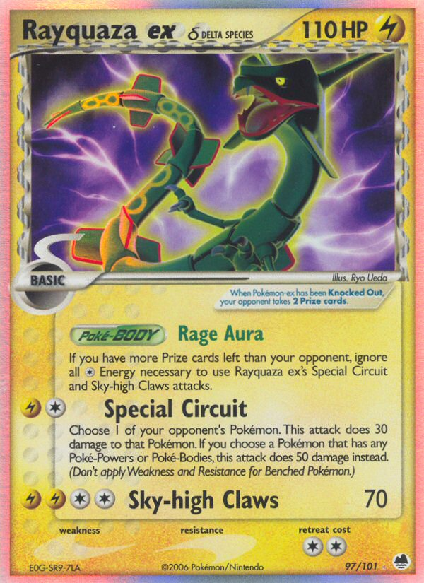 Rayquaza ex (97/101) (Delta Species) [EX: Dragon Frontiers] | Mega City Incorporated