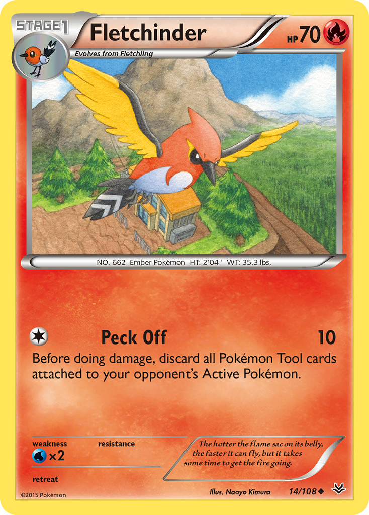 Fletchinder (14/108) [XY: Roaring Skies] | Mega City Incorporated