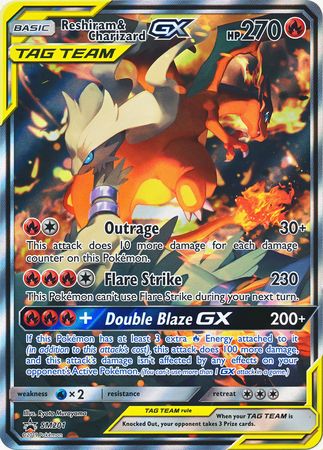 Reshiram & Charizard GX (SM201) (Jumbo Card) [Sun & Moon: Black Star Promos] | Mega City Incorporated