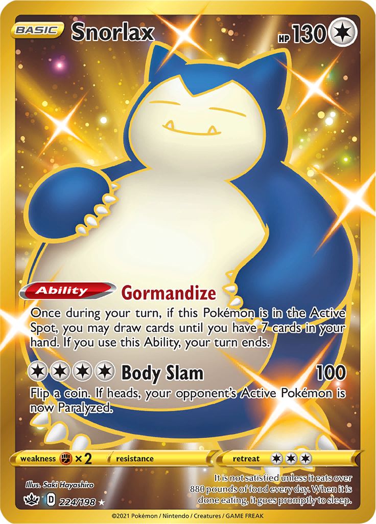 Snorlax (224/198) [Sword & Shield: Chilling Reign] | Mega City Incorporated