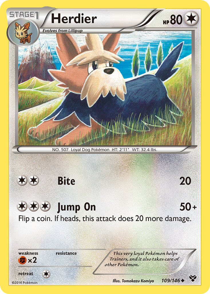 Herdier (109/146) [XY: Base Set] | Mega City Incorporated