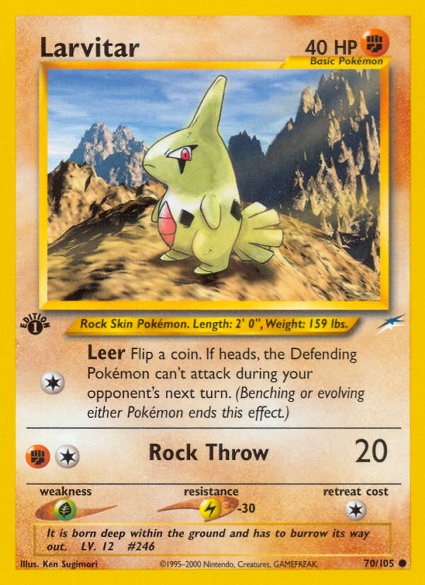 Larvitar (70/105) [Neo Destiny 1st Edition] | Mega City Incorporated