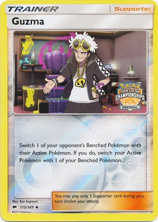 Guzma (115/147) (League Promo) [Sun & Moon: Burning Shadows] | Mega City Incorporated