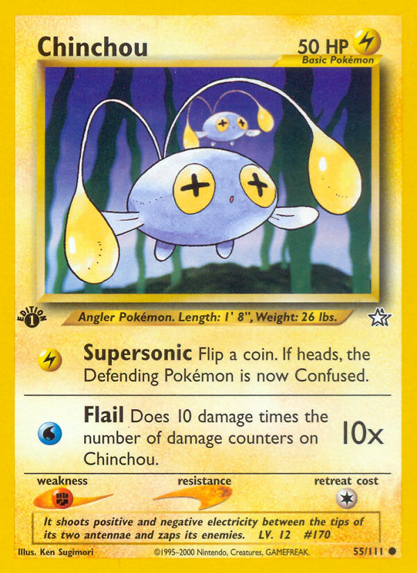 Chinchou (55/111) [Neo Genesis 1st Edition] | Mega City Incorporated