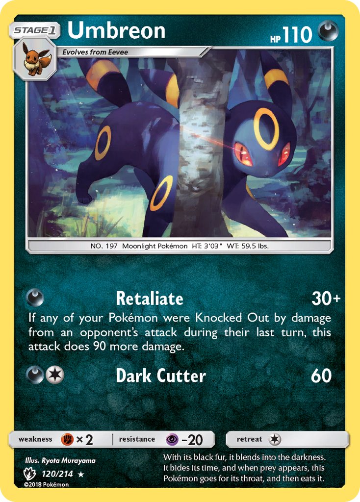 Umbreon (120/214) (Cosmos Holo) (Blister Exclusive) [Sun & Moon: Lost Thunder] | Mega City Incorporated