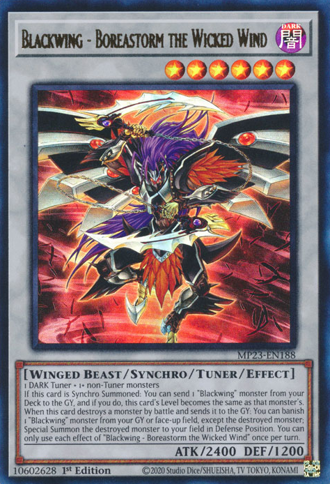 Blackwing - Boreastorm the Wicked Wind [MP23-EN188] Ultra Rare | Mega City Incorporated