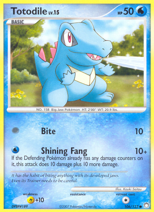 Totodile (106/123) [Diamond & Pearl: Mysterious Treasures] | Mega City Incorporated