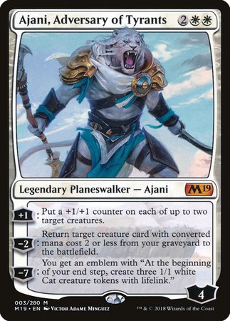 Ajani, Adversary of Tyrants [Core Set 2019] | Mega City Incorporated