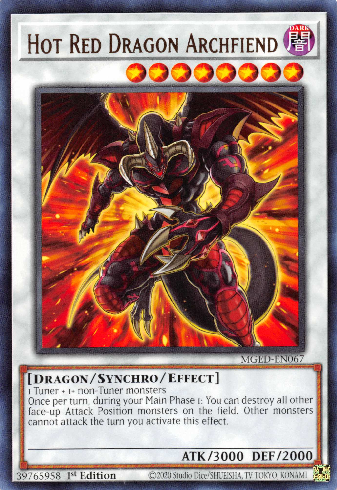 Hot Red Dragon Archfiend [MGED-EN067] Rare | Mega City Incorporated