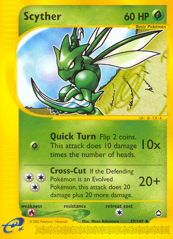 Scyther (57/147) [Aquapolis] | Mega City Incorporated