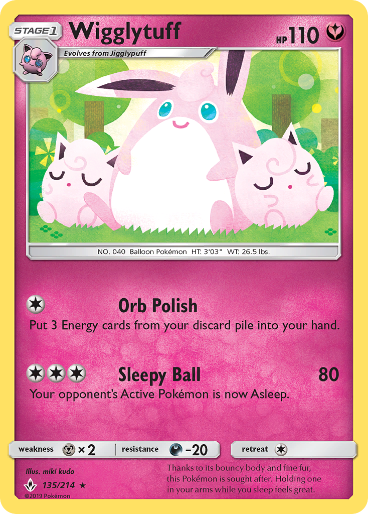 Wigglytuff (135/214) [Sun & Moon: Unbroken Bonds] | Mega City Incorporated