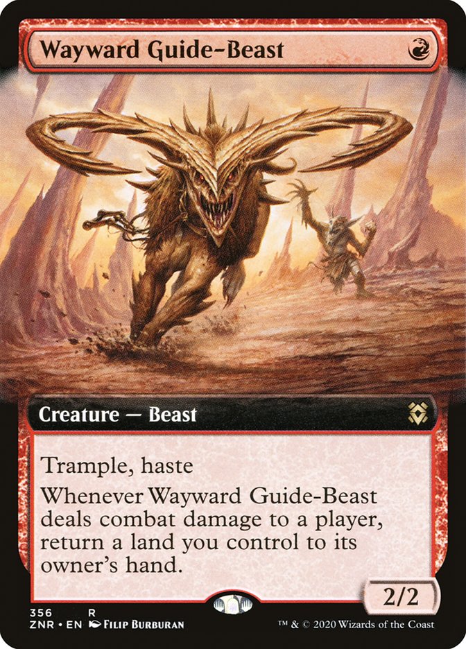 Wayward Guide-Beast (Extended Art) [Zendikar Rising] | Mega City Incorporated