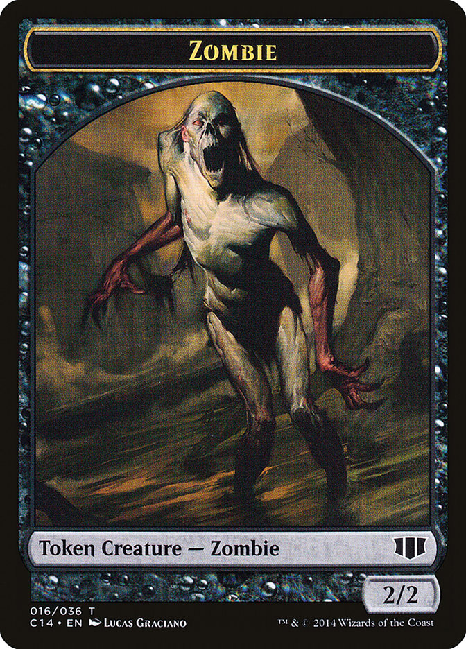 Demon (012/036) // Zombie (016/036) Double-sided Token [Commander 2014 Tokens] | Mega City Incorporated