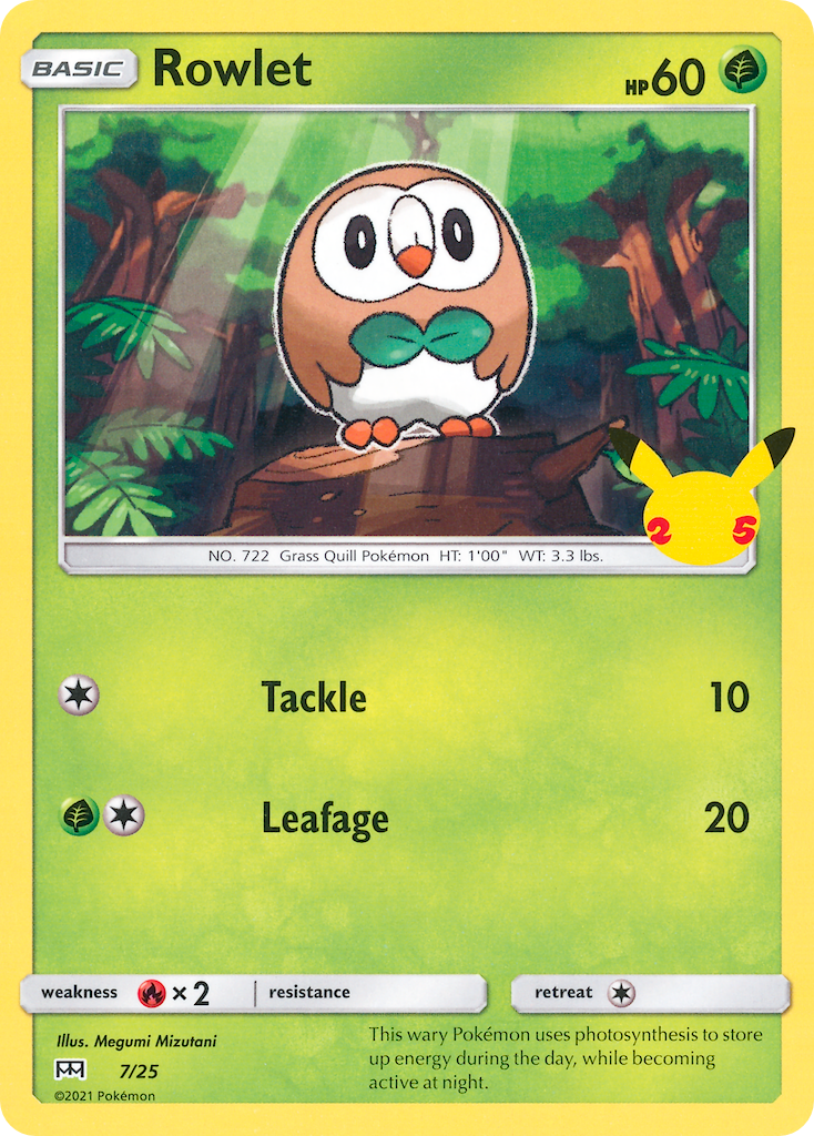 Rowlet (7/25) [McDonald's 25th Anniversary] | Mega City Incorporated