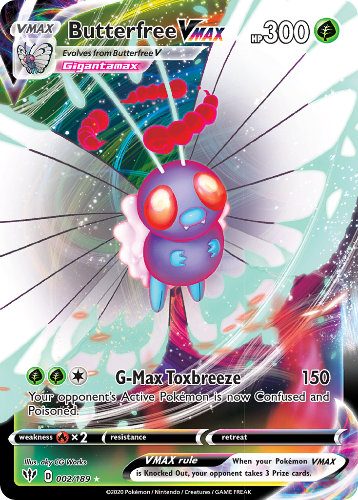 Butterfree VMAX (002/189) [Sword & Shield: Darkness Ablaze] | Mega City Incorporated