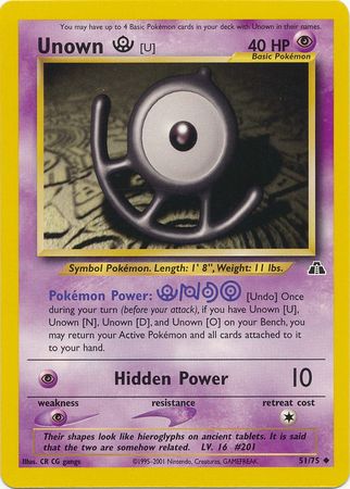 Unown [U] (51/75) [Neo Discovery Unlimited] | Mega City Incorporated