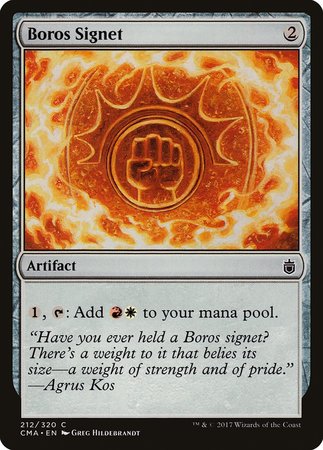 Boros Signet [Commander Anthology] | Mega City Incorporated