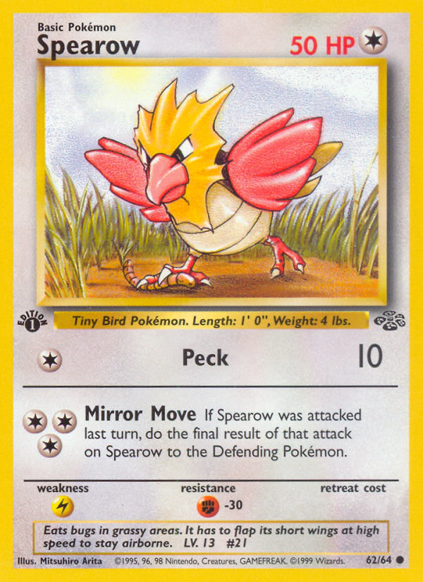 Spearow (62/64) [Jungle 1st Edition] | Mega City Incorporated