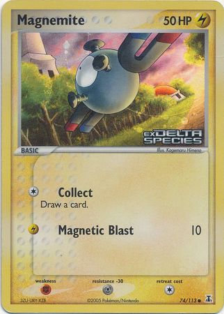 Magnemite (74/113) (Stamped) [EX: Delta Species] | Mega City Incorporated