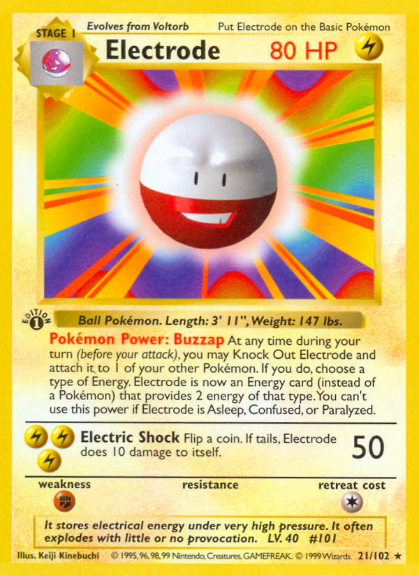 Electrode (21/102) (Shadowless) [Base Set 1st Edition] | Mega City Incorporated