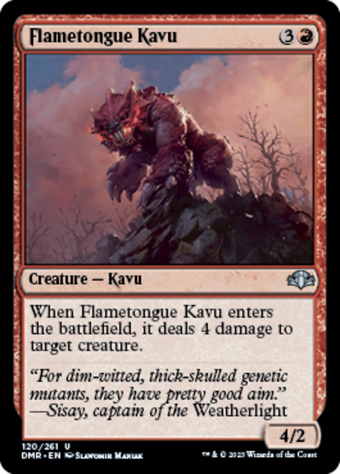 Flametongue Kavu [Dominaria Remastered] | Mega City Incorporated