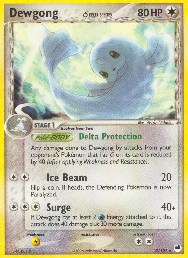 Dewgong (15/101) (Delta Species) [EX: Dragon Frontiers] | Mega City Incorporated