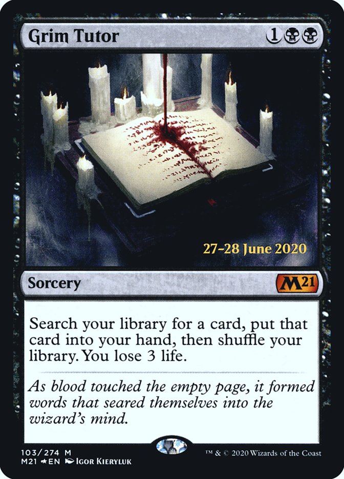 Grim Tutor  [Core Set 2021 Prerelease Promos] | Mega City Incorporated