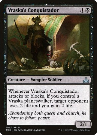 Vraska's Conquistador [Rivals of Ixalan] | Mega City Incorporated