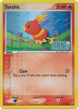 Torchic (65/100) (Stamped) [EX: Crystal Guardians] | Mega City Incorporated