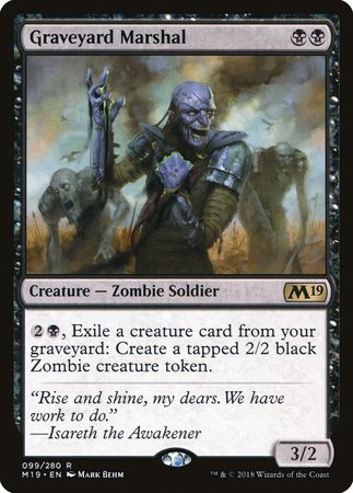 Graveyard Marshal [Core Set 2019] | Mega City Incorporated