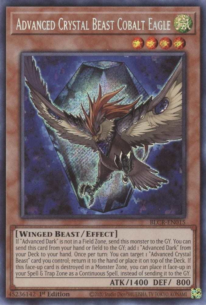 Advanced Crystal Beast Cobalt Eagle [BLCR-EN015] Secret Rare | Mega City Incorporated