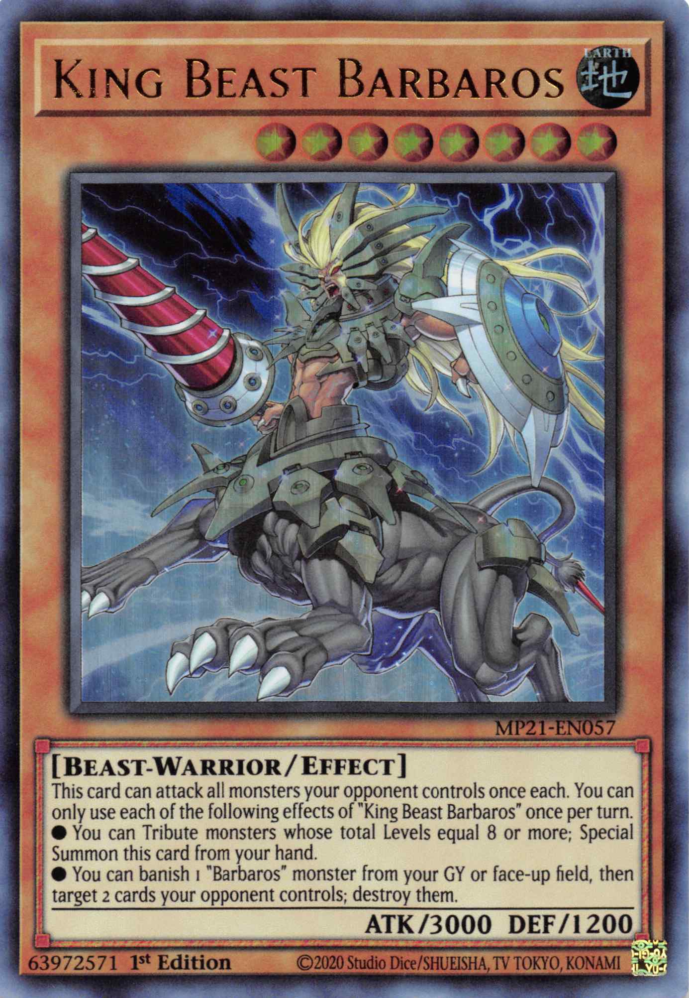 King Beast Barbaros [MP21-EN057] Ultra Rare | Mega City Incorporated