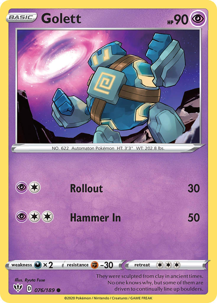 Golett (076/189) [Sword & Shield: Darkness Ablaze] | Mega City Incorporated