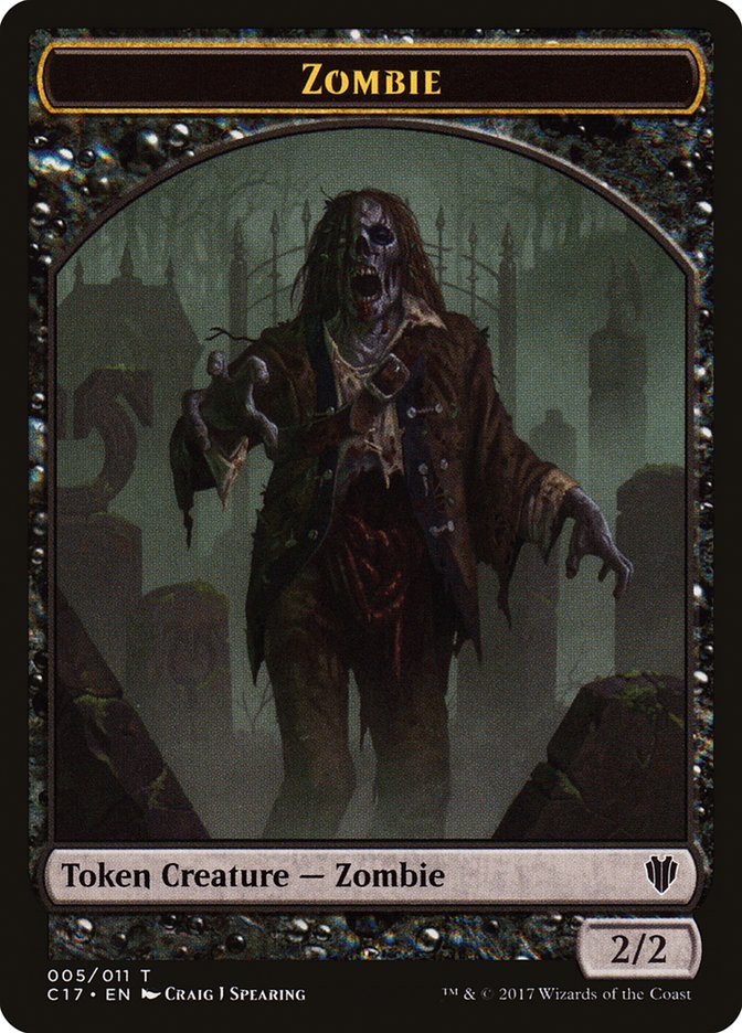 Vampire // Zombie Double-sided Token [Commander 2017 Tokens] | Mega City Incorporated