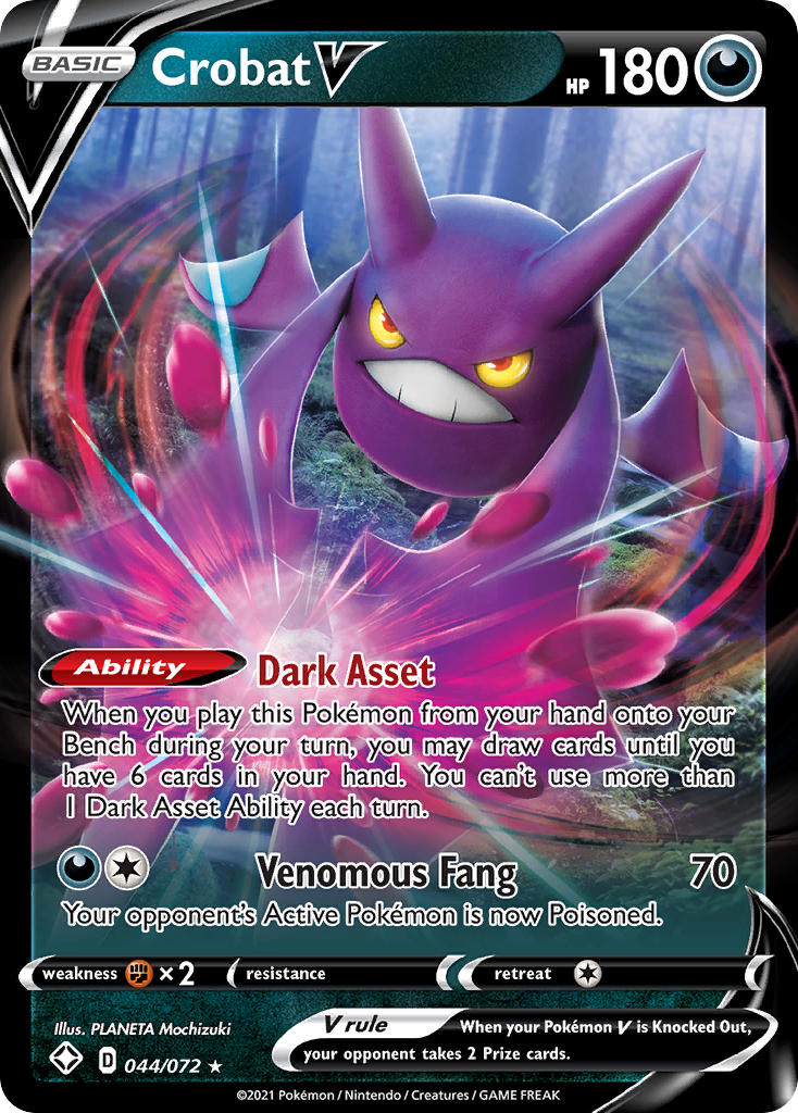 Crobat V (044/072) [Sword & Shield: Shining Fates] | Mega City Incorporated