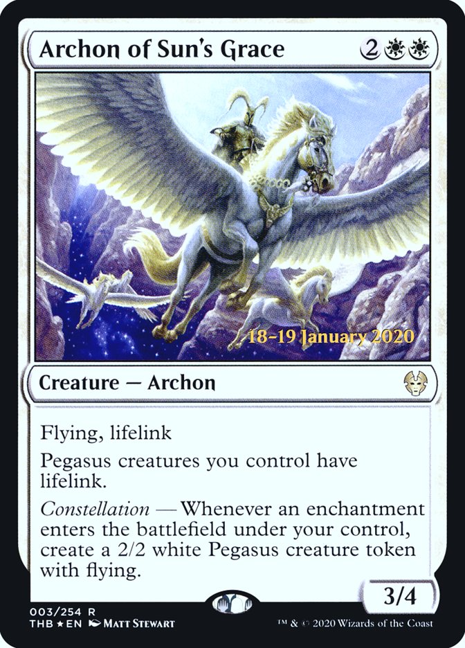 Archon of Sun's Grace [Theros Beyond Death Prerelease Promos] | Mega City Incorporated