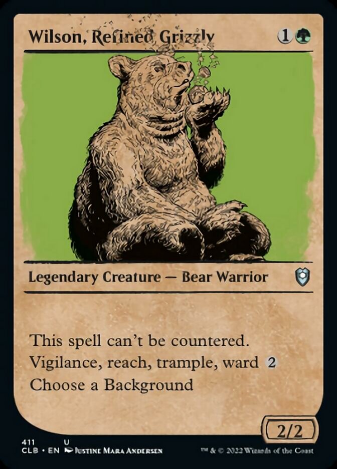 Wilson, Refined Grizzly (Showcase) [Commander Legends: Battle for Baldur's Gate] | Mega City Incorporated