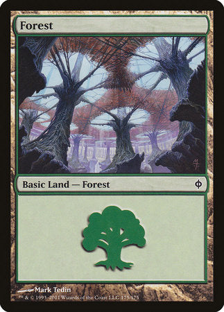 Forest (175) [New Phyrexia] | Mega City Incorporated