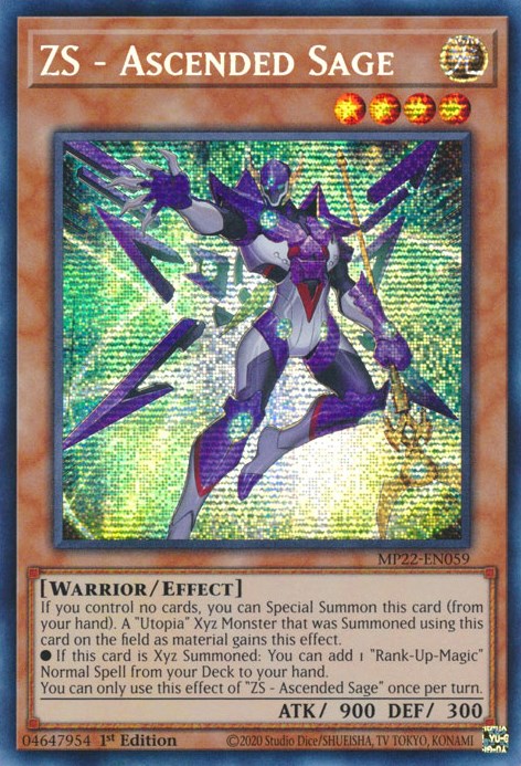 ZS - Ascended Sage [MP22-EN059] Prismatic Secret Rare | Mega City Incorporated