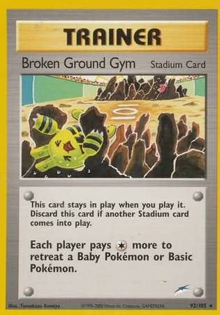 Broken Ground Gym (92/105) [Neo Destiny Unlimited] | Mega City Incorporated