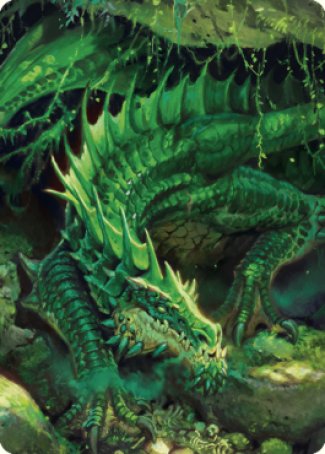 Lurking Green Dragon Art Card [Commander Legends: Battle for Baldur's Gate Art Series] | Mega City Incorporated